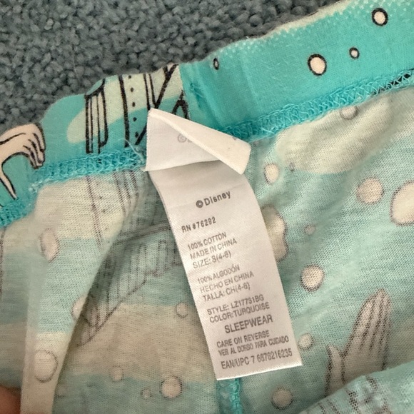 JUNIORS small - Disney Ariel Little Mermaid Fuzzy Pajama pants- SET OF 2 - Picture 7 of 10